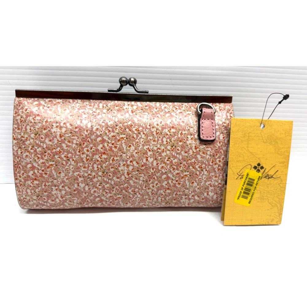 Patricia‎ Nash Kiss Lock Pink Fleuriste Vallina Clutch Crossbody Blush Bouquet